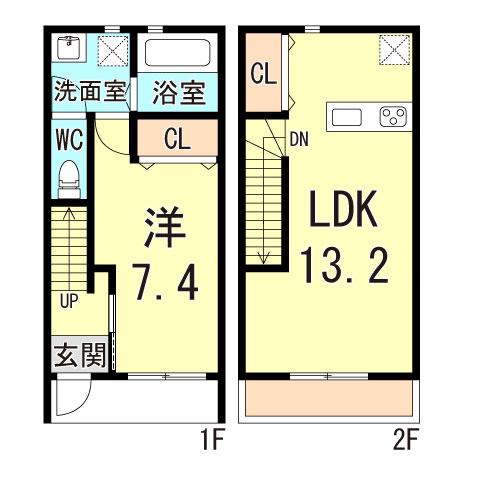 MERCURE COURT(1LDK/1階)の間取り写真