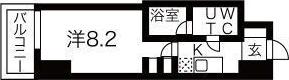 ミュプレ江坂(1K/13階)の間取り写真