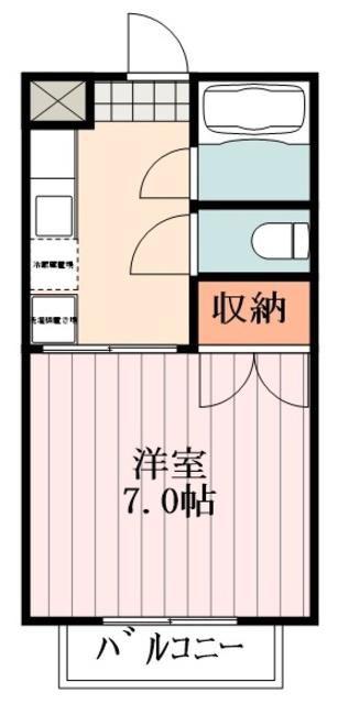 サマックスピア(1K/1階)の間取り写真