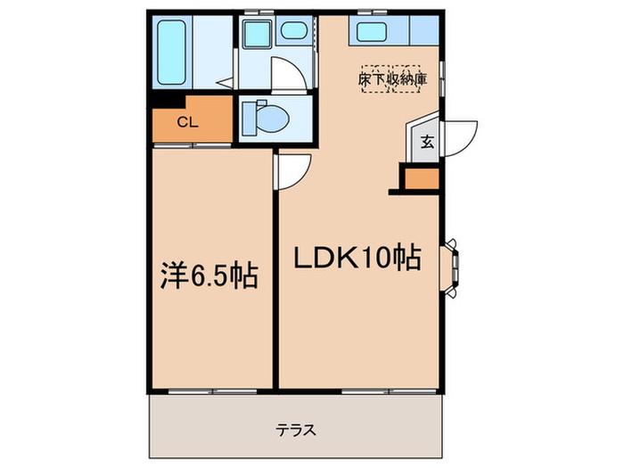 パラシオ190(1LDK/1階)の間取り写真