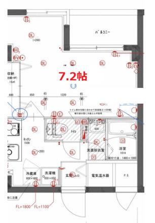 コスモ大井町(1K/3階)の間取り写真
