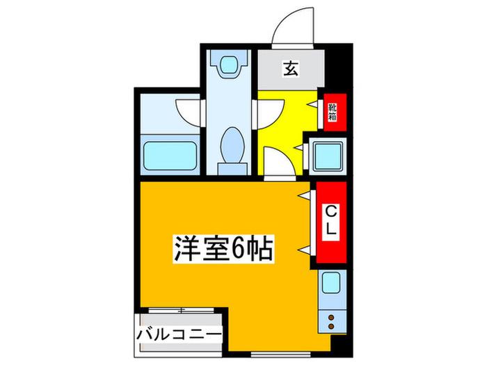 FWビル(ワンルーム/2階)の間取り写真