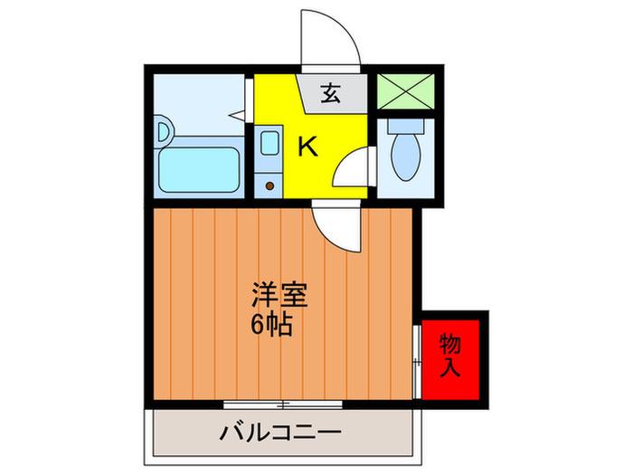 藤マンションII(1K/4階)の間取り写真