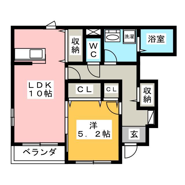 サンハイツ・カトー(1LDK/1階)の間取り写真