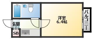 メゾンエスポワール(ワンルーム/3階)の間取り写真