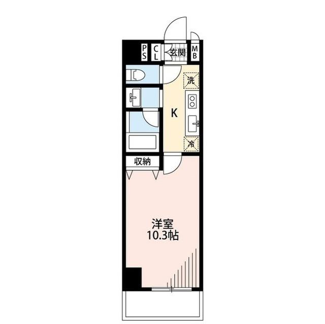 パークソレイユ新潟駅前(1K/8階)の間取り写真