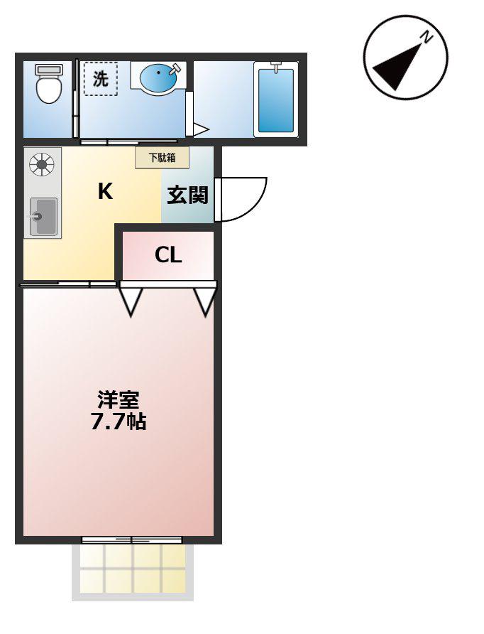 アネシス大塚II(1K/2階)の間取り写真
