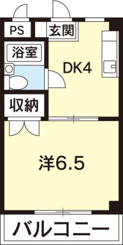 ホクワ常三島(1K/1階)の間取り写真