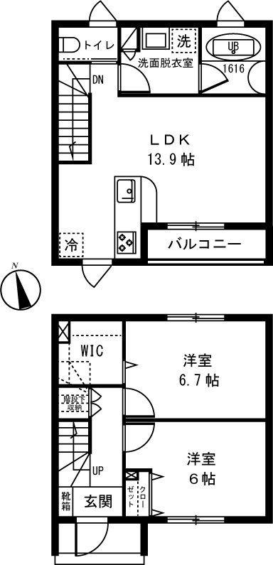 FIKA(2LDK/1階)の間取り写真