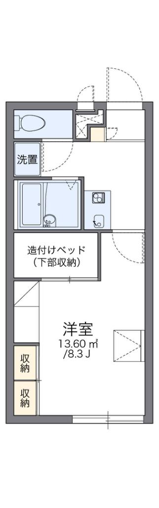 レオパレスシャルム(1K/2階)の間取り写真