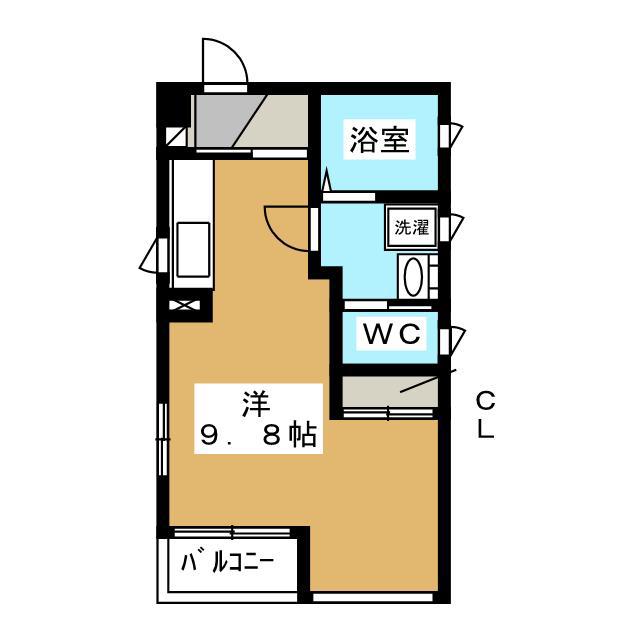 クオーレ妙蓮寺(ワンルーム/3階)の間取り写真