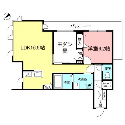 ラヴェール プレペア(2LDK/2階)の間取り写真