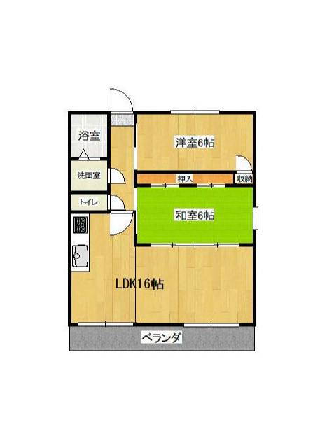 センチュリーハウスヒビノ(2LDK/2階)の間取り写真