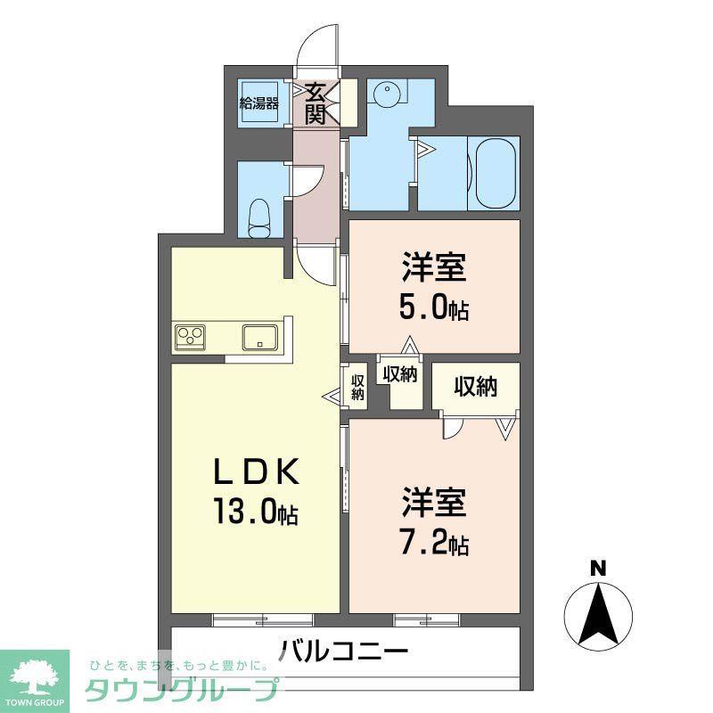 ブランシュ メゾン(2LDK/1階)の間取り写真