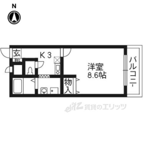 ヴァンガード(1K/2階)の間取り写真