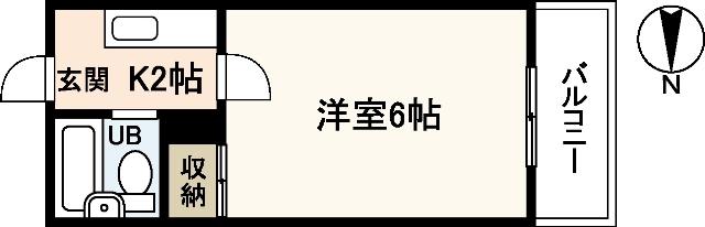第2祇園Sビル(1K/3階)の間取り写真