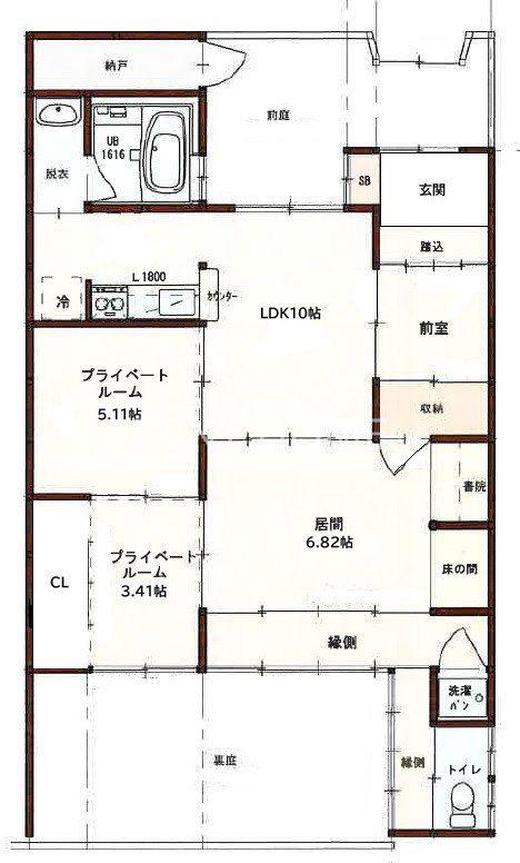 レトロハウス植松町(3LDK/1階)の間取り写真