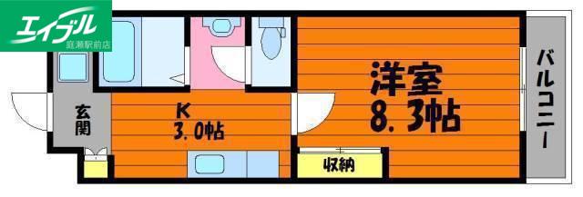 ANTICA BELLA CASA(1K/5階)の間取り写真