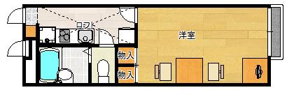 レオパレス杉壱番館(1K/2階)の間取り写真