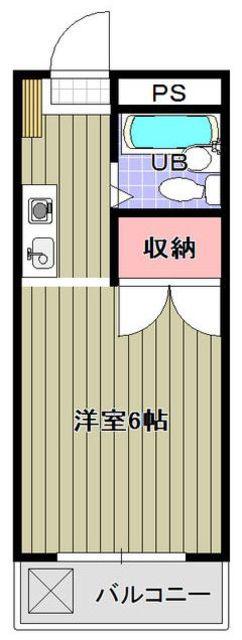 ライブスクエア(ワンルーム/5階)の間取り写真
