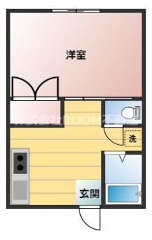ファミリーハウスSS(1DK/2階)の間取り写真