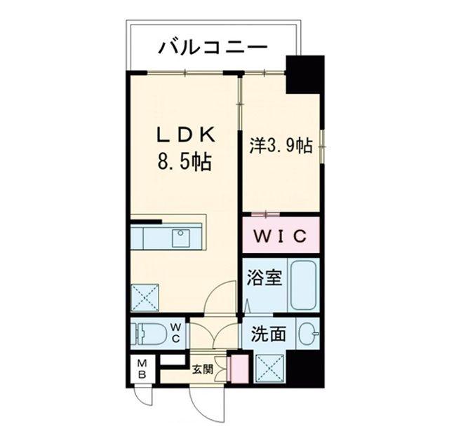 エスリードレジデンス梅田マークス(1LDK/7階)の間取り写真