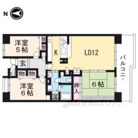 メルサンテかめおか(3LDK/2階)の間取り写真
