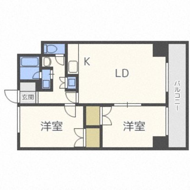 ブラックサ琴似(4LDK/6階)の間取り写真