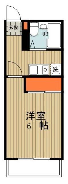 カーサカリートA棟(1K/3階)の間取り写真