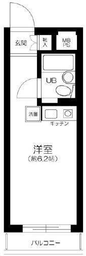 ライオンズマンション椎名町(ワンルーム/4階)の間取り写真
