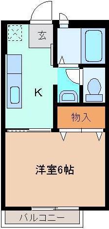 ヴィラ・MY・アドバンス(1K/2階)の間取り写真