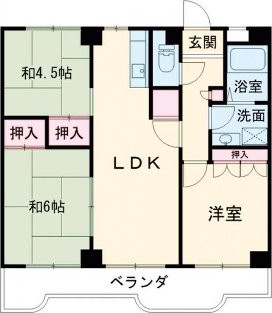 エクセル東加古川弐番館(3LDK/6階)の間取り写真