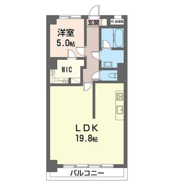 長福ハイツ(1LDK/3階)の間取り写真