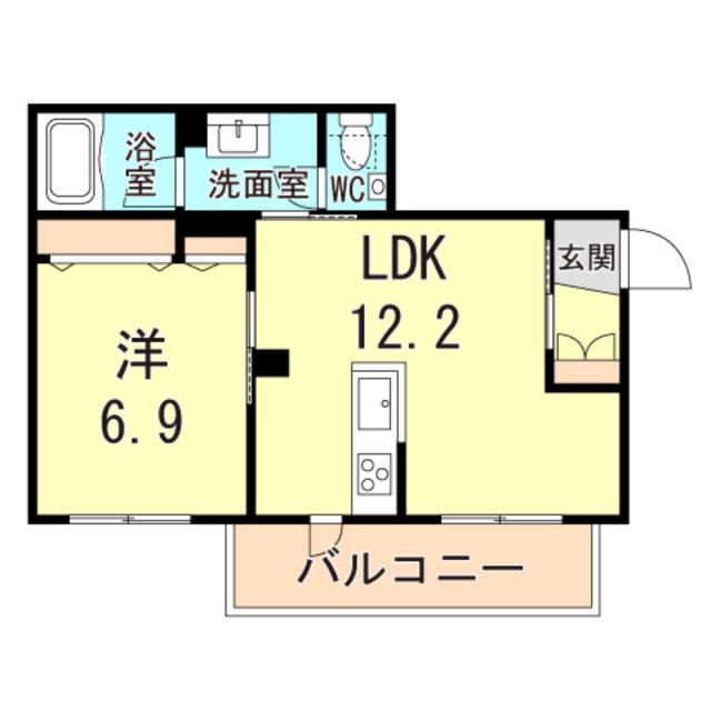 シャーメゾンガーデンズ KNK(1LDK/4階)の間取り写真