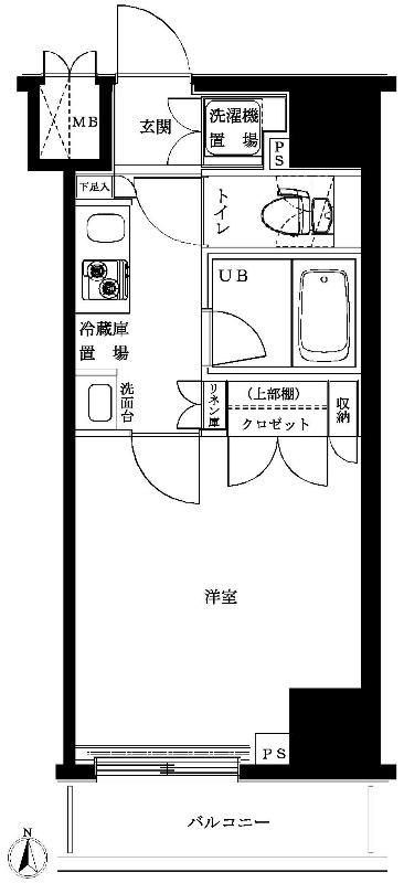 ルーブル板橋区役所前(1K/14階)の間取り写真