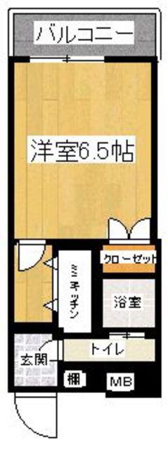 エステート・モア・平尾ヒルズ(1K/2階)の間取り写真