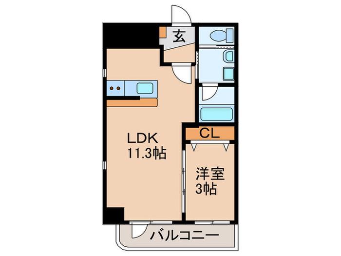 パール香ノ美(1LDK/3階)の間取り写真