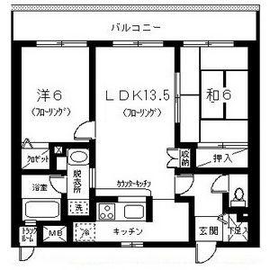 ドルフISHII(2LDK/1階)の間取り写真
