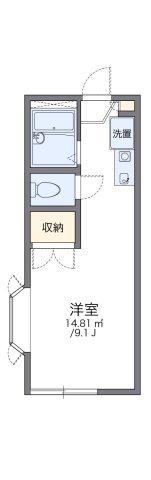 レオパレスBELLE DEMEURE(ワンルーム/1階)の間取り写真