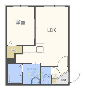 RENT菊水(1LDK/3階)の間取り写真