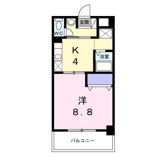 メルヴェーユ45(1K/2階)の間取り写真
