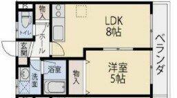 プレール横浜西谷(1LDK/1階)の間取り写真