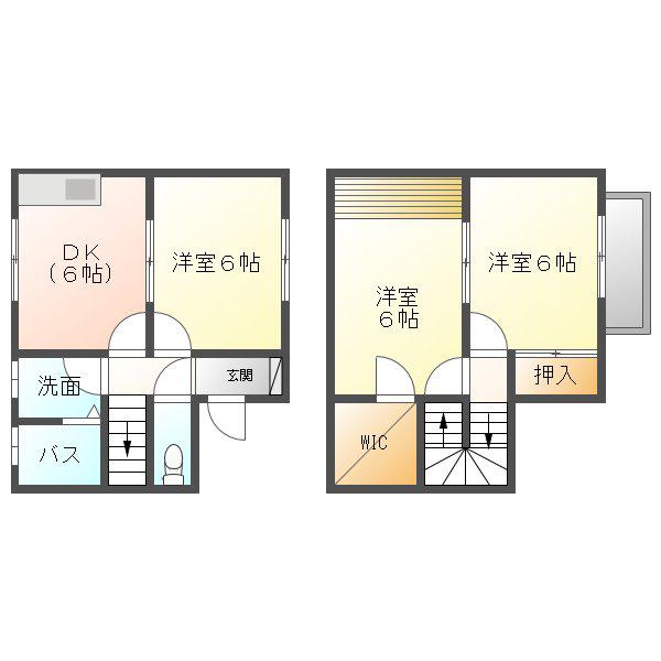 コーポグレイス(3DK/1階)の間取り写真