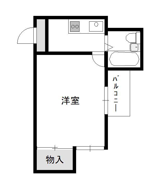 コリーヌ大久保(1K/2階)の間取り写真