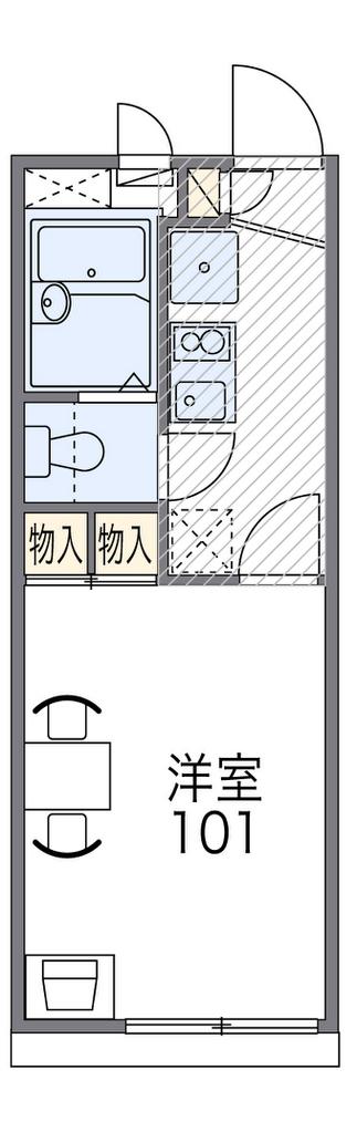 レオパレスEFFORT(1K/1階)の間取り写真