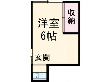 三宿高橋荘(ワンルーム/2階)の間取り写真