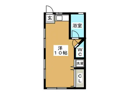 鈴木アパート(ワンルーム/1階)の間取り写真
