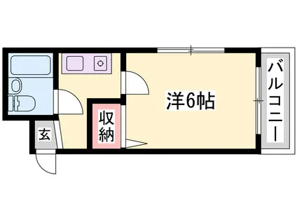 サンアートビル21(ワンルーム/1階)の間取り写真