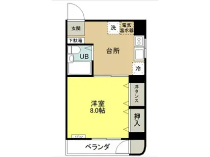 シャトレ A ONE(1DK/4階)の間取り写真