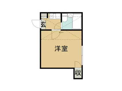 アートビップ幕張III(1K/1階)の間取り写真